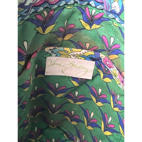 Vera Bradley Paisley Floral Quilted Tote Bag With Green Blue  Pink & Yellow - Picture 10 of 10